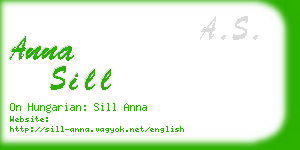 anna sill business card